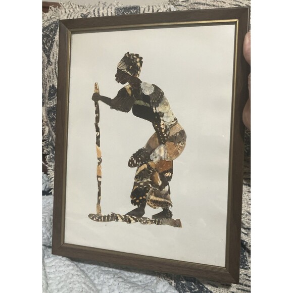 Two Vintage South African Framed Hand Crafted Butterfly Wing Art in Frames - Picture 1 of 16